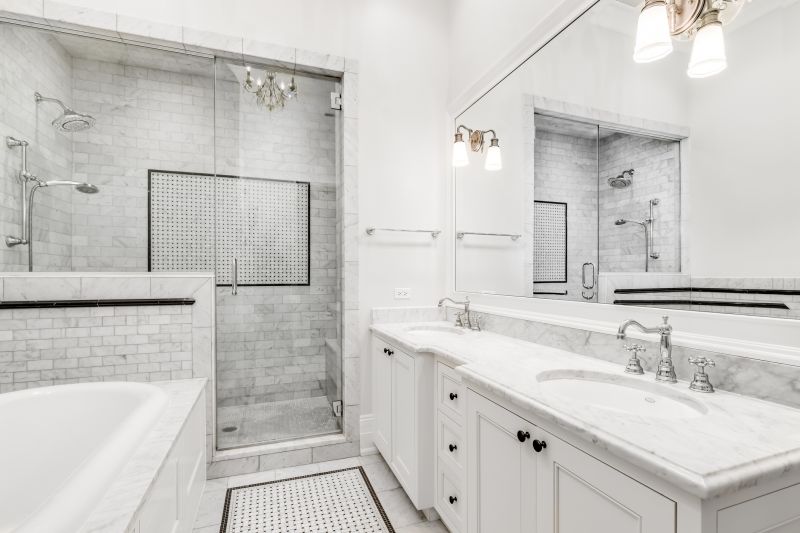 Walk-In Shower with Tile Accents